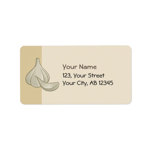 Garlic Woodcut Icon Label (Front)