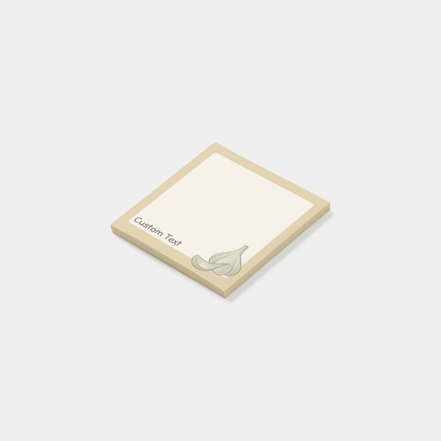 Garlic Woodcut Icon Post-it Notes (Angled)
