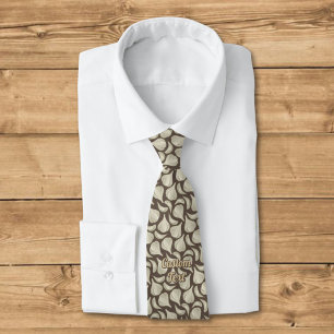 Garlic Woodcut Pattern Tie