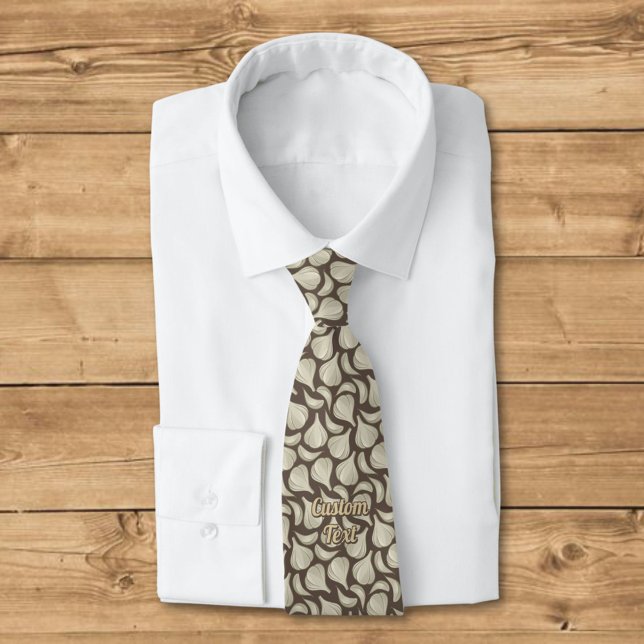 Garlic Woodcut Pattern Tie (Creator Uploaded)