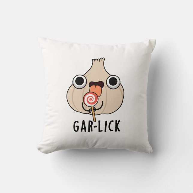 Garlick Funny Garlic Herb Pun  Cushion (Front)