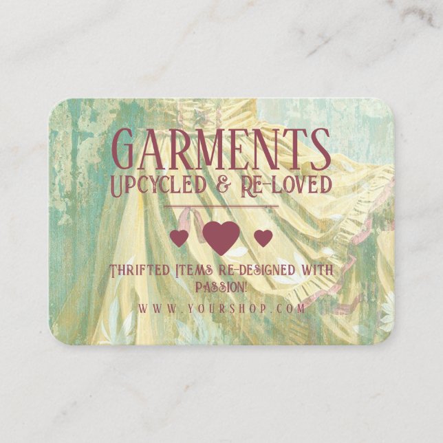 Garments Upcycling Vintage - Business Card (Front)