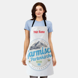 Garmisch Partenkirchen Bavaria Vintage Alps Apron