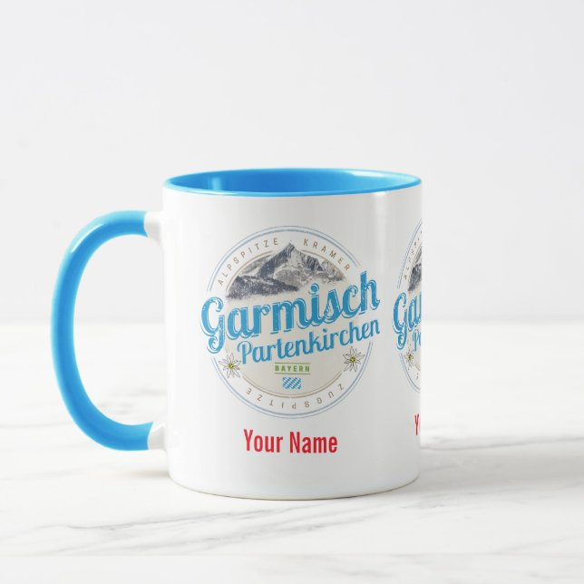 Garmisch Partenkirchen Bavaria Vintage Alps Mug (Left)