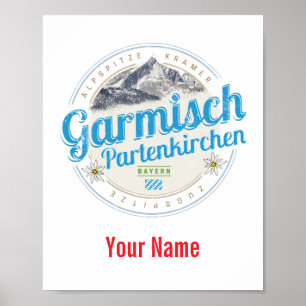 Garmisch Partenkirchen Bavaria Vintage Alps Poster
