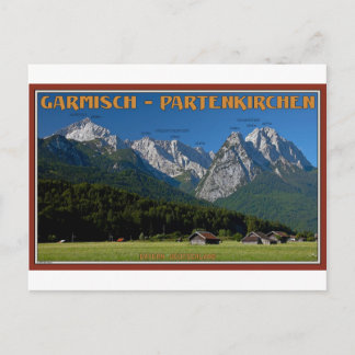 Garmisch - The Zugspitze and Alpspitze Postcard