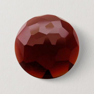 Garnet 01, January, Birthstone 6 Cm Round Badge