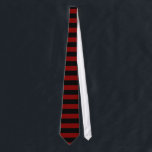 Garnet and Black Horizontally-Striped Tie<br><div class="desc">Look good in this tie with horizontal garnet and black stripes.</div>