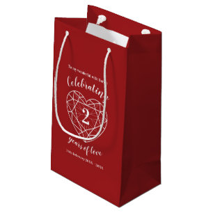 Garnet Anniversary 2 years of love wife gift bag