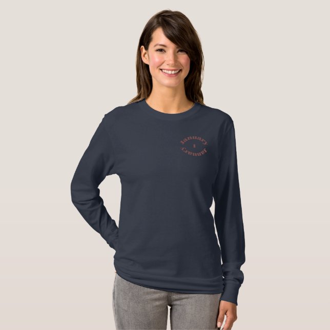 Garnet Birthstone - January T-Shirt (Front Full)