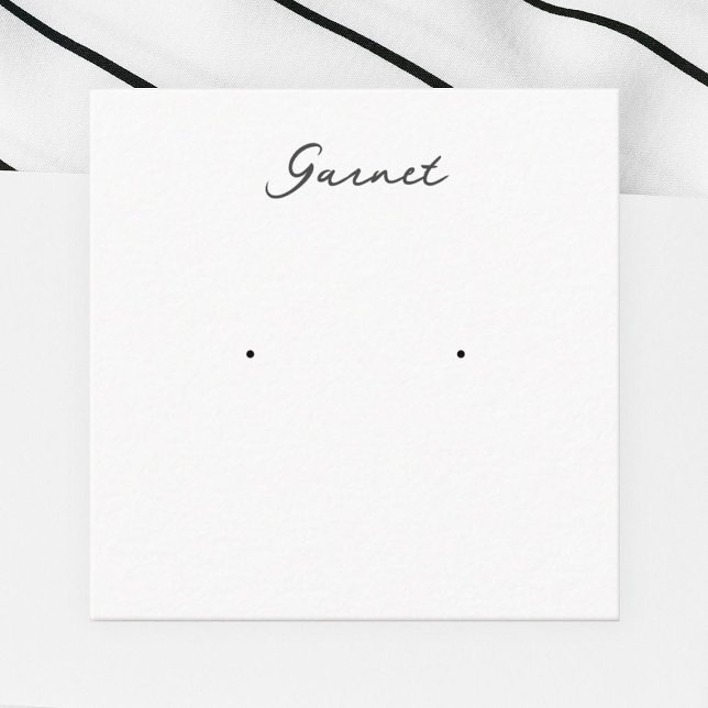 Garnet Earring Jewellery Display Card (Creator Uploaded)