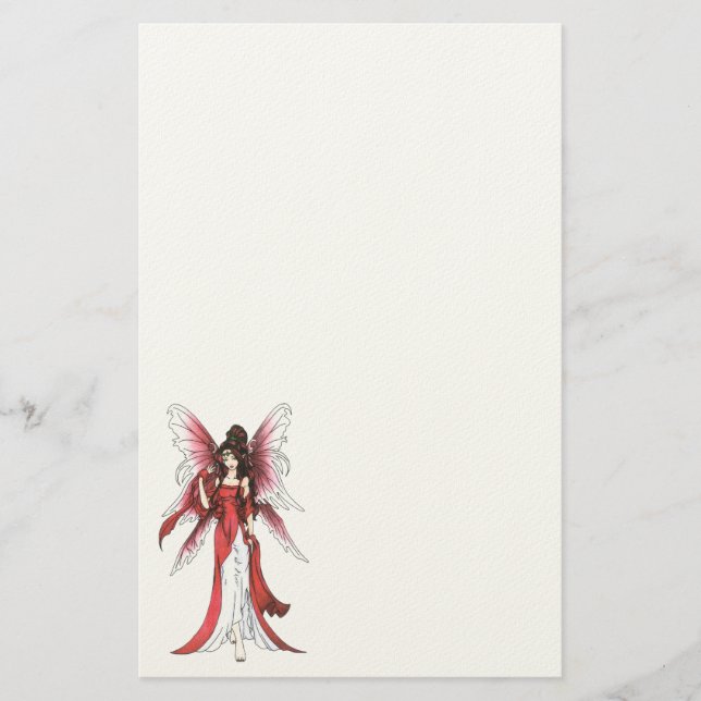 Garnet Faerie Stationery (Front)