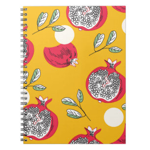 Garnet Fruit: Hand-Drawn Vintage Pattern. Notebook