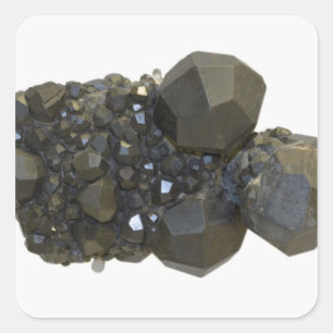 Garnet in Natural Form Square Sticker