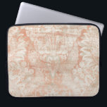 Garnet Weft Laptop Sleeve<br><div class="desc">Garnet Weft III by June Erica Vess. Done in a peach-like colour,  this design resembles the appearance of distressed fabric.</div>