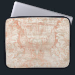Garnet Weft Laptop Sleeve<br><div class="desc">Garnet Weft III by June Erica Vess. Done in a peach-like colour, this design resembles the appearance of distressed fabric.</div>