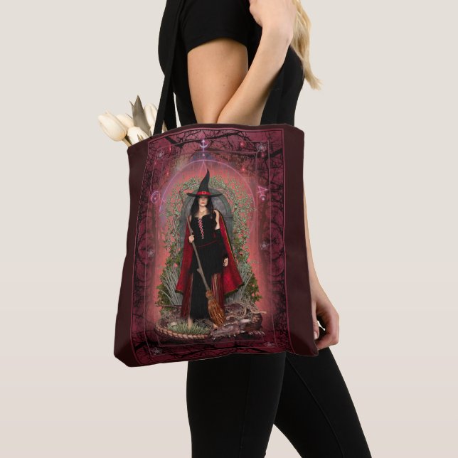Garnet Witch & Red Dragon Tote Bag (Close Up)
