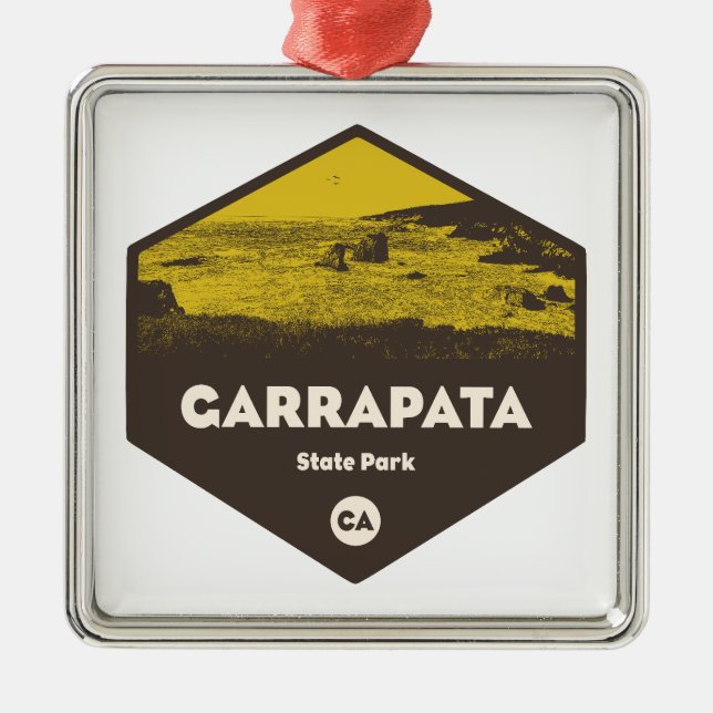 Garrapata State Park California Metal Tree Decoration (Front)