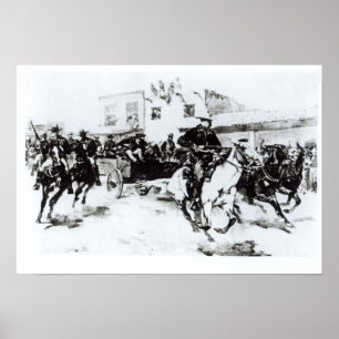 Garret brings in Billy the Kid, 1880 Poster