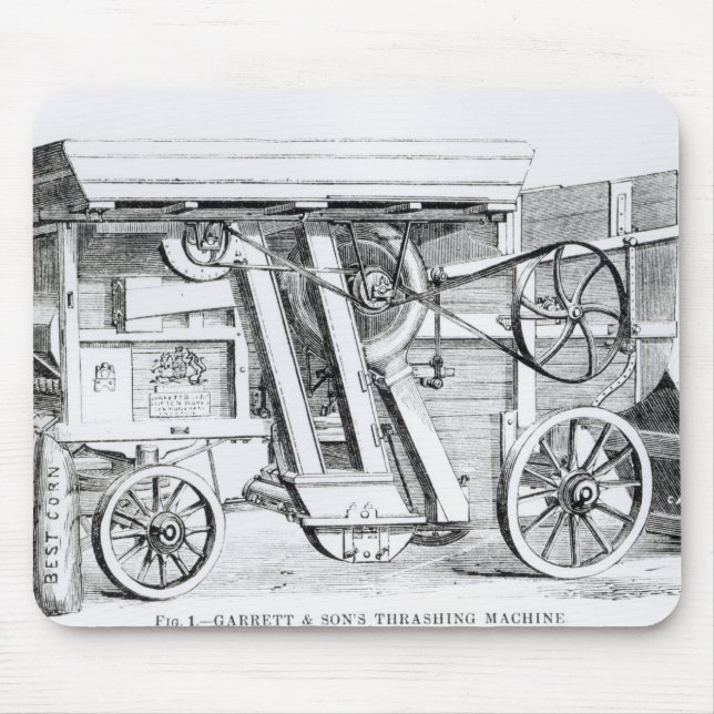 Garrett and Sons Patent Combined Threshing Mouse Pad (Front)