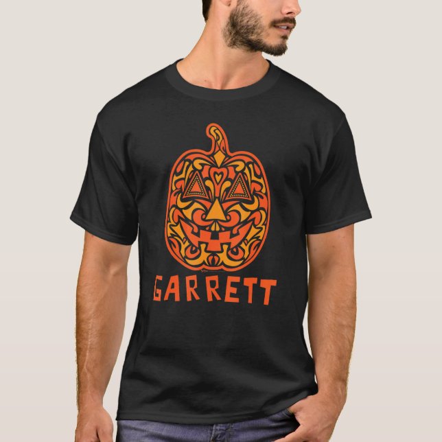 Garrett Halloween Sugar Skull Design T-Shirt (Front)