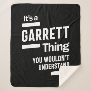 Garrett Personalised Name Birthday Gift Sherpa Blanket
