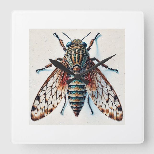 Garrisonia 071024IREF201 - Watercolor Square Wall Clock (Front)