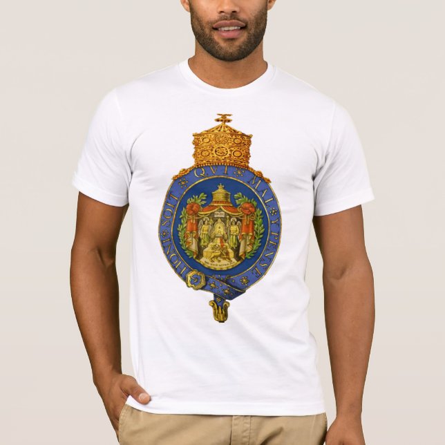 Garter Encircled Arms Of  Haile Selassie I T-shirt (Front)