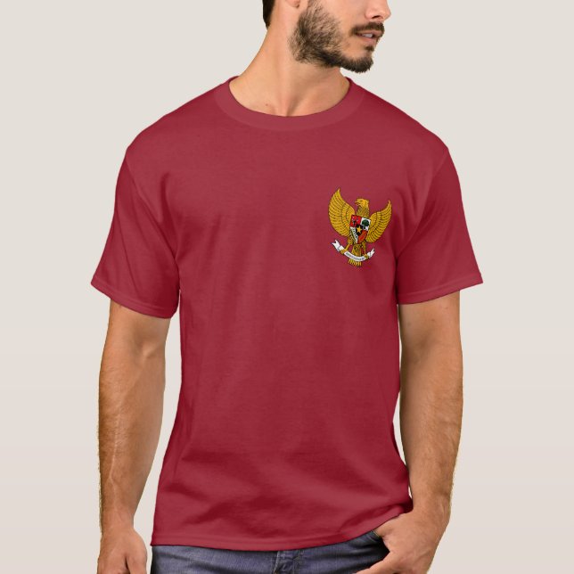 garuda pancasila shirt - maroon (Front)