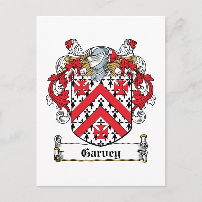 Garvey Family Crest Postcard (Front)