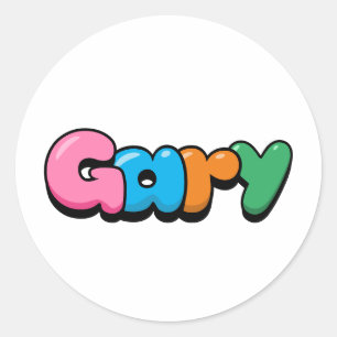 Gary Classic Round Sticker