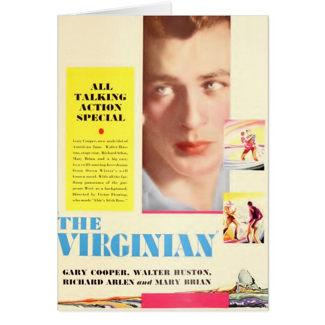 Gary Cooper 1929 The Virginian colour card (Front)