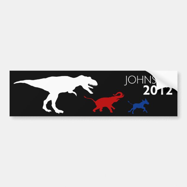 Gary Johnson 2012 Bumper Sticker Black (Front)