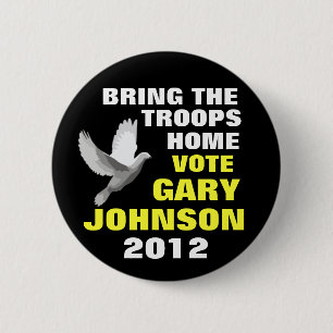 Gary Johnson 2012 peace 6 Cm Round Badge