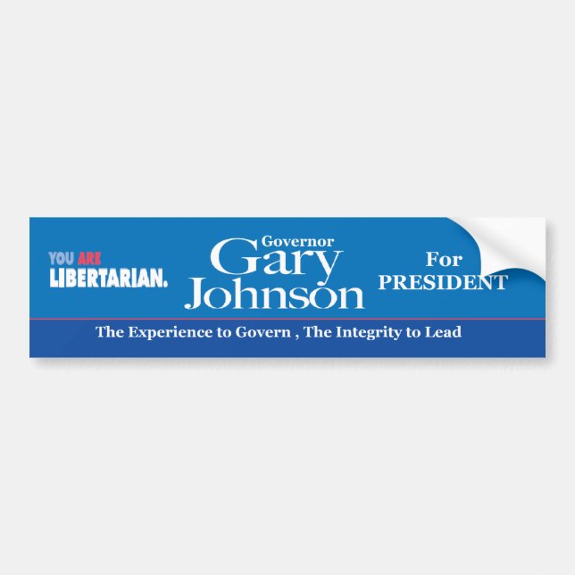Gary Johnson Bumper Sticker (Front)