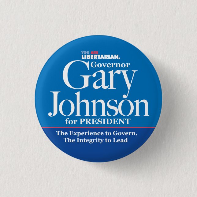 Gary Johnson Button (Front)