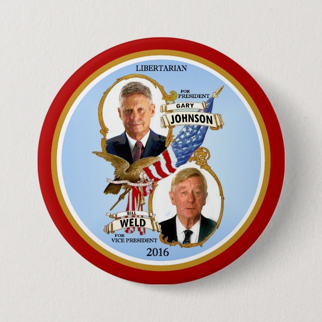 Gary Johnson for President 7.5 Cm Round Badge (Front)