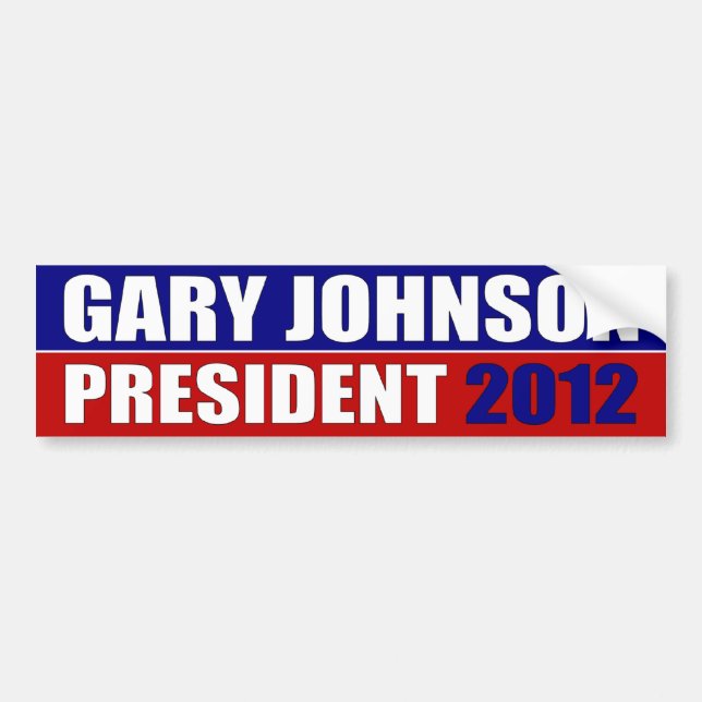 Gary Johnson for President Bumper Sticker (Front)