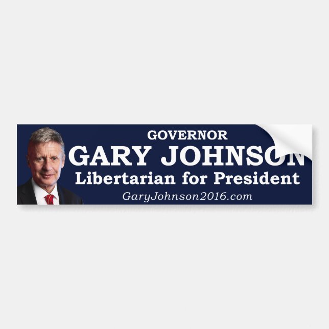 Gary Johnson for President Bumper Sticker (Front)