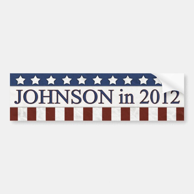 Gary Johnson in 2012 Bumper Sticker (Front)