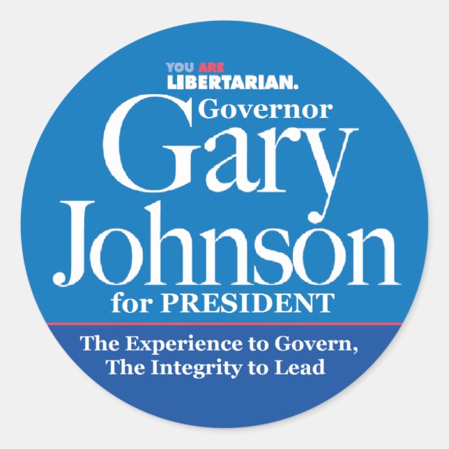 Gary Johnson Stickers (Front)