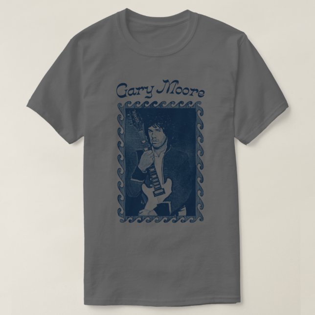 Gary Moore Irish Guitarist Design T-Shirt (Design Front)