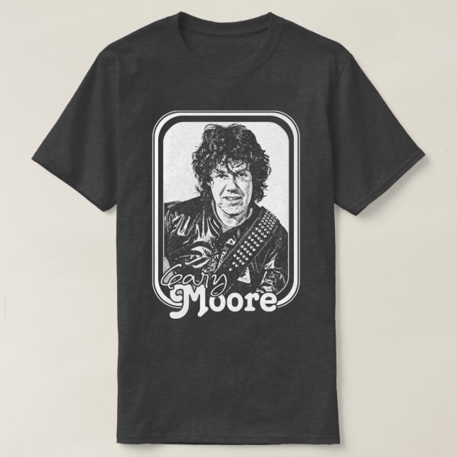 Gary Moore Retro Style Fan Design T-Shirt (Design Front)