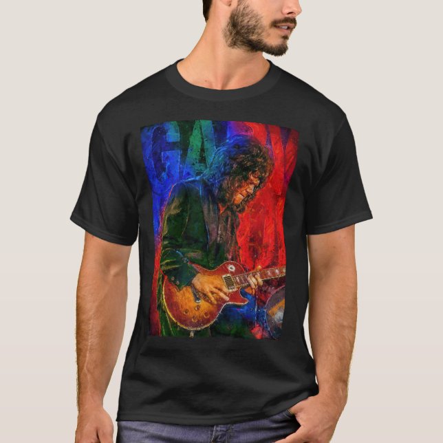 Gary Moore Tribute portrait art Essential T-Shirt (Front)