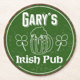 Gary´s Irish Pub Round Paper Coaster