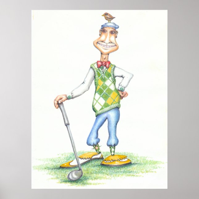 Gary the golfer poster (Front)