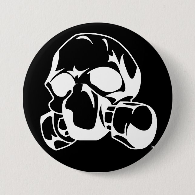 Gas 7.5 Cm Round Badge (Front)