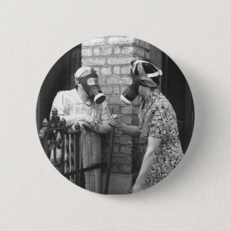 Gas Mask 6 Cm Round Badge