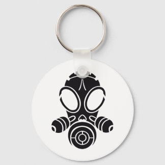 gas mask black key ring