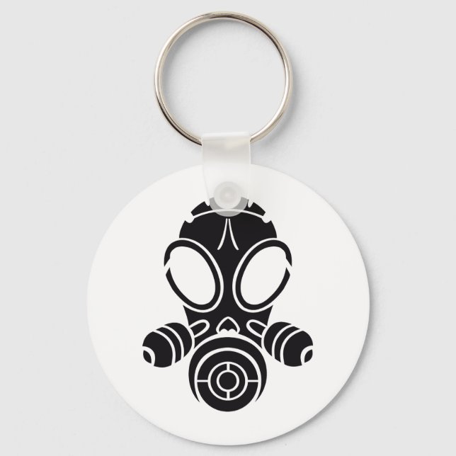 gas mask black key ring (Front)